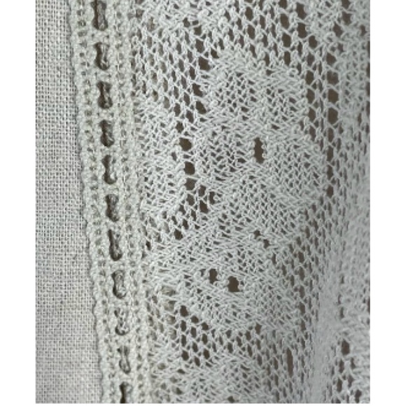 Country Lace Coldwater Creek Linen Blend MIDI Skirt Oatmeal Beige Size PS - Picture 6 of 12